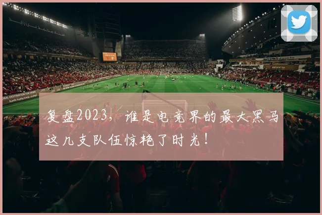 复盘2023,谁是电竞界的最大黑马这几支队伍惊艳了时光!